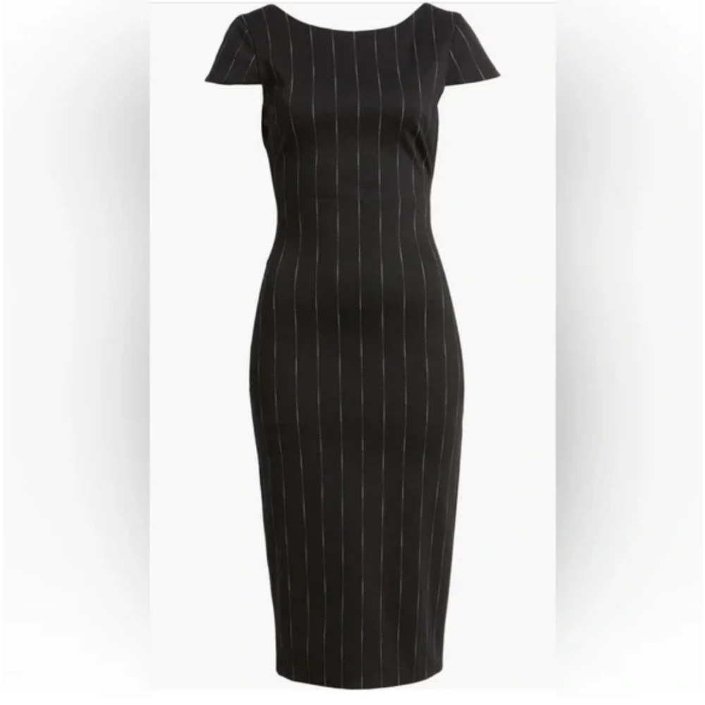 $239 Dress the population‎ on stripe midi dress NWOT. Never worn